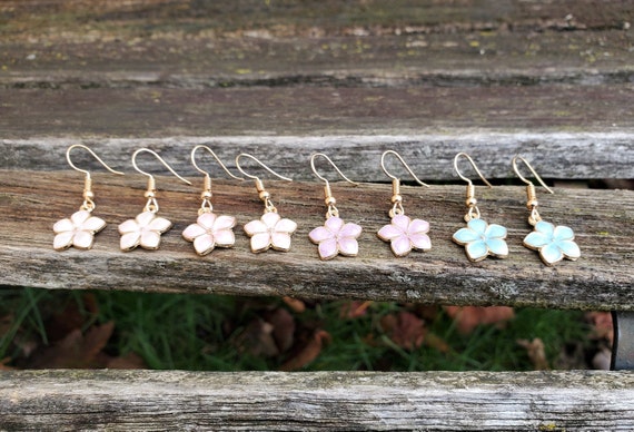 Sakura Earrings. CHOOSE YOUR COLOR. Cherry Blossom Earrings. Gift