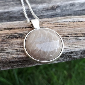 Petoskey Stone Necklace. Fossilized Coral. Wedding, Christmas Gift, Anniversary Gift. Michigan