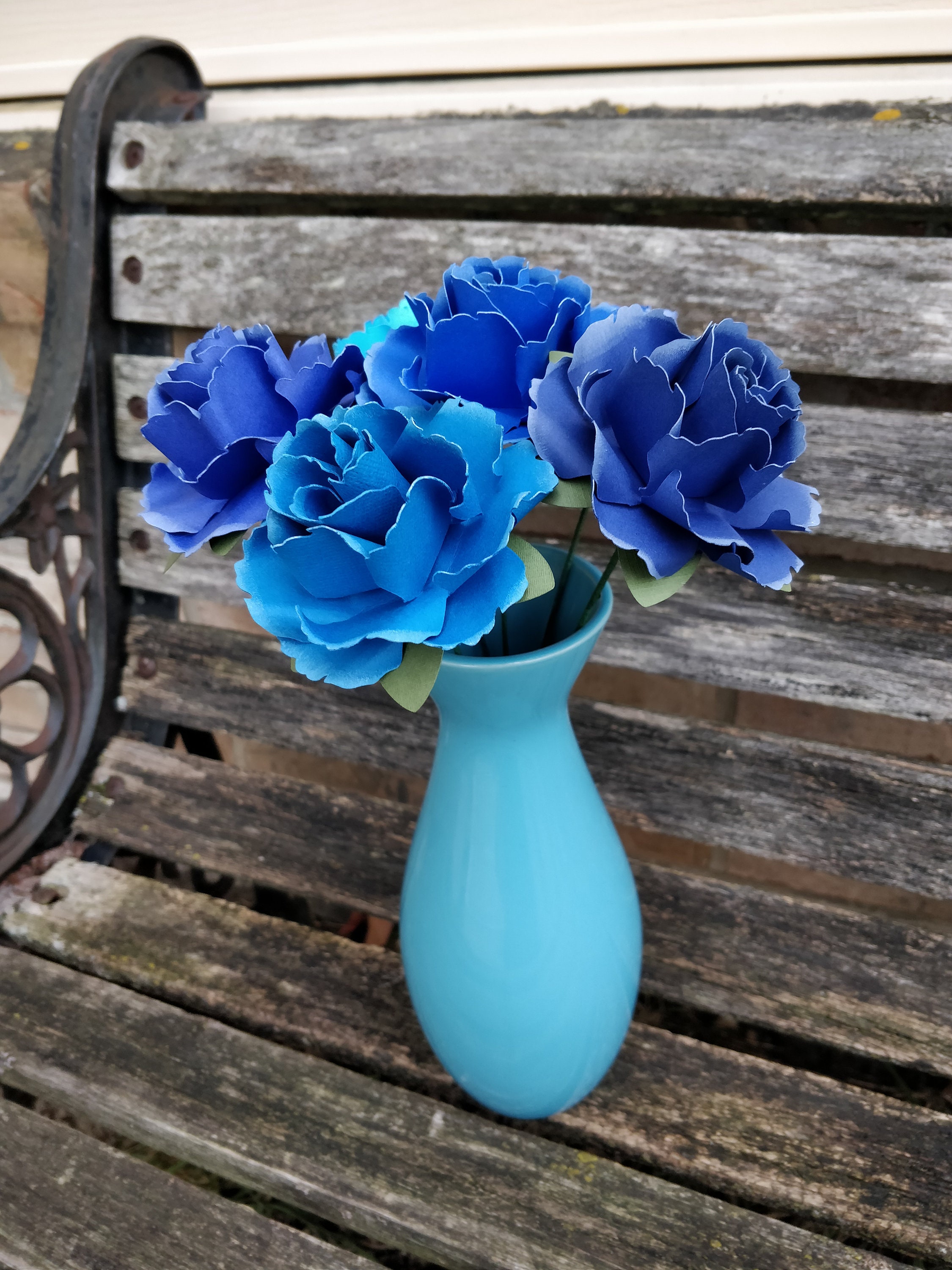 Blue Ombre Wild Roses, Half Dozen. or CHOOSE YOUR COLORS. Centerpiece ...