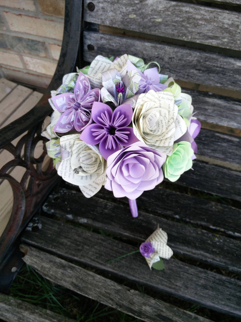 Custom Paper Flower Wedding Bouquets. You Pick The Colors Etsy
