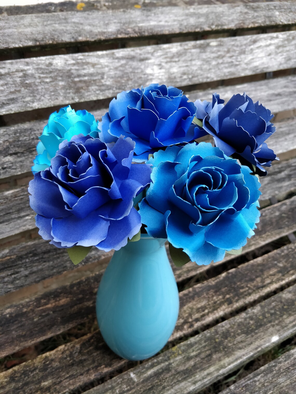 Blue Ombre Wild Roses, Half Dozen. or CHOOSE YOUR COLORS. Centerpiece ...