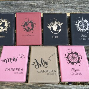 Customized Passport Holder. Leather, Laser Engraved. Travel, Wedding, Groomsmen Gift, Dad, Anniversary. Groom, Birthday, Christmas, Custom