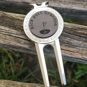 Personalized Golf Divot Tool & Marker. Engraved Leather. Wedding, Groom, Groomsmen Gift, Dad. Anniversary, Birthday, Groom, Father's Day image 6