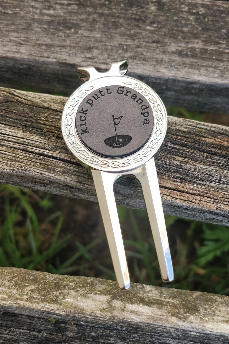 Personalized Golf Divot Tool & Marker. Engraved Leather. Wedding, Groom, Groomsmen Gift, Dad. Anniversary, Birthday, Groom, Father's Day image 6