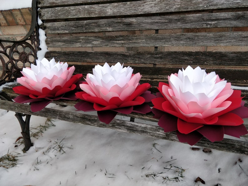 HUGE Dahlia Centerpiece Flowers. 10.5. ROYGBIV. Wedding, Gift, Decoration, Event, Gay Pride, Table Decor, Large Paper Flower image 8