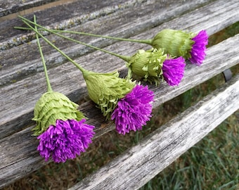 Paper Thistle. Perfect for First Anniversary, Weddings, Birthdays. Unique Gift. CUSTOM Orders Welcome