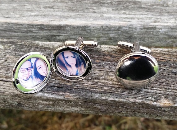 Personalized PHOTO Cufflinks. Choose Your Color. Wedding, Groomsmen, Groom, Men's Gift, Dad, Anniversary Gift