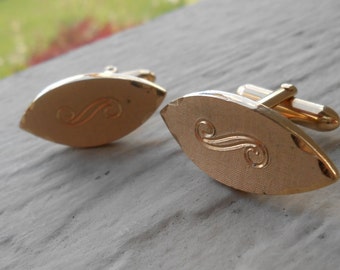 Vintage Engraved Cufflinks. Gift, Anniversary, Birthday, Groom, Valentine's, Christmas