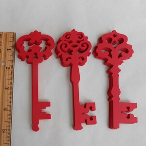 50 Cardstock Skeleton Keys. 5 Inch. CHOOSE YOUR COLORS. Tag, Escort ...