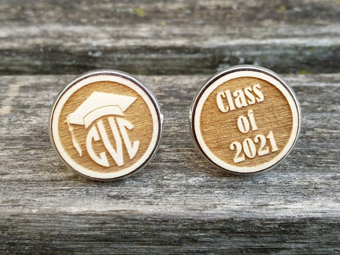 PERSONALIZED Graduation Cufflinks. Grad Gift, Monogram, Custom. Class ...