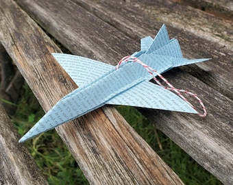 Benutzerdefinierte Flugzeug Ornament. Hochzeitsgelübde, Songtext. F-16 Ornament. Urlaub, Weihnachtsdekoration. Jubiläumsgeschenk, erster Jahrestag