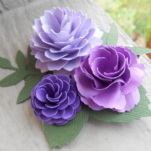 Paper Flower Hair Piece. CHOOSE YOUR COLORS. Wedding Hair Accessories. Bridal Hair Piece, Bridesmaid, Flower Girl