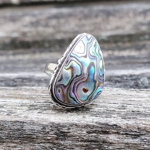 Abalone Ring. Size 6 3/4. Gifts For Women, Mom, Anniversary, Birthday, Bridesmaids.