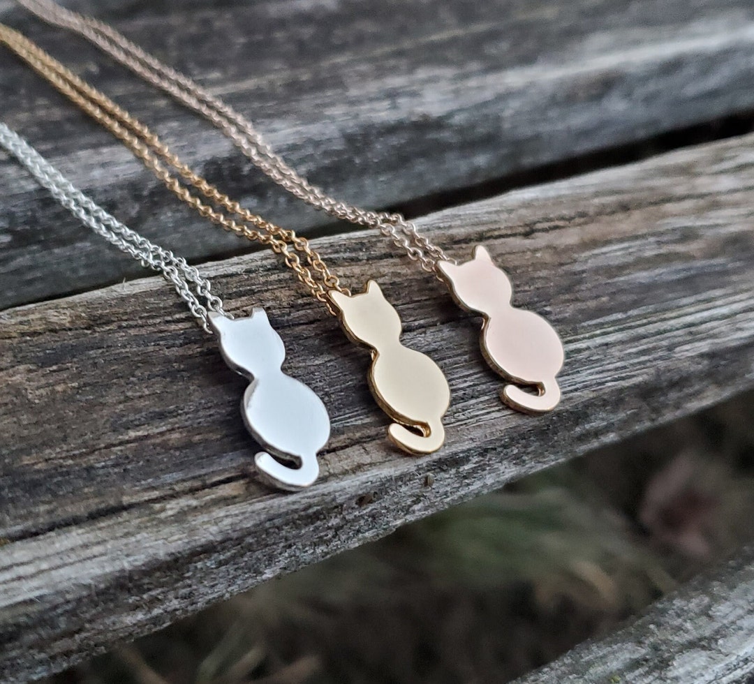 Collana Con Ciondolo Gatto E Cuore Luckimoli - Idea Regalo Per Ragazze, Figlia, Nipote - Compleanno, Natale