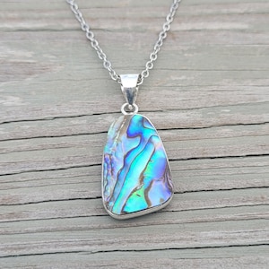 Abalone Necklace. Birthday Gift, Anniversary Gift. Gift For Mom. Abalone Pendant