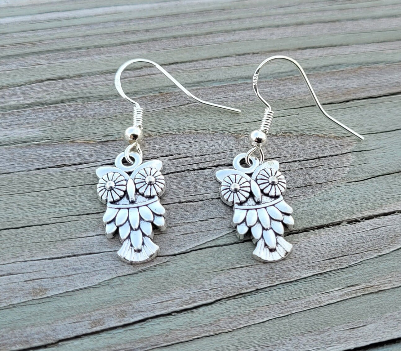 Owl Earrings. Gifts For Mom, Anniversary Gift. Birthday. Bird Necklace