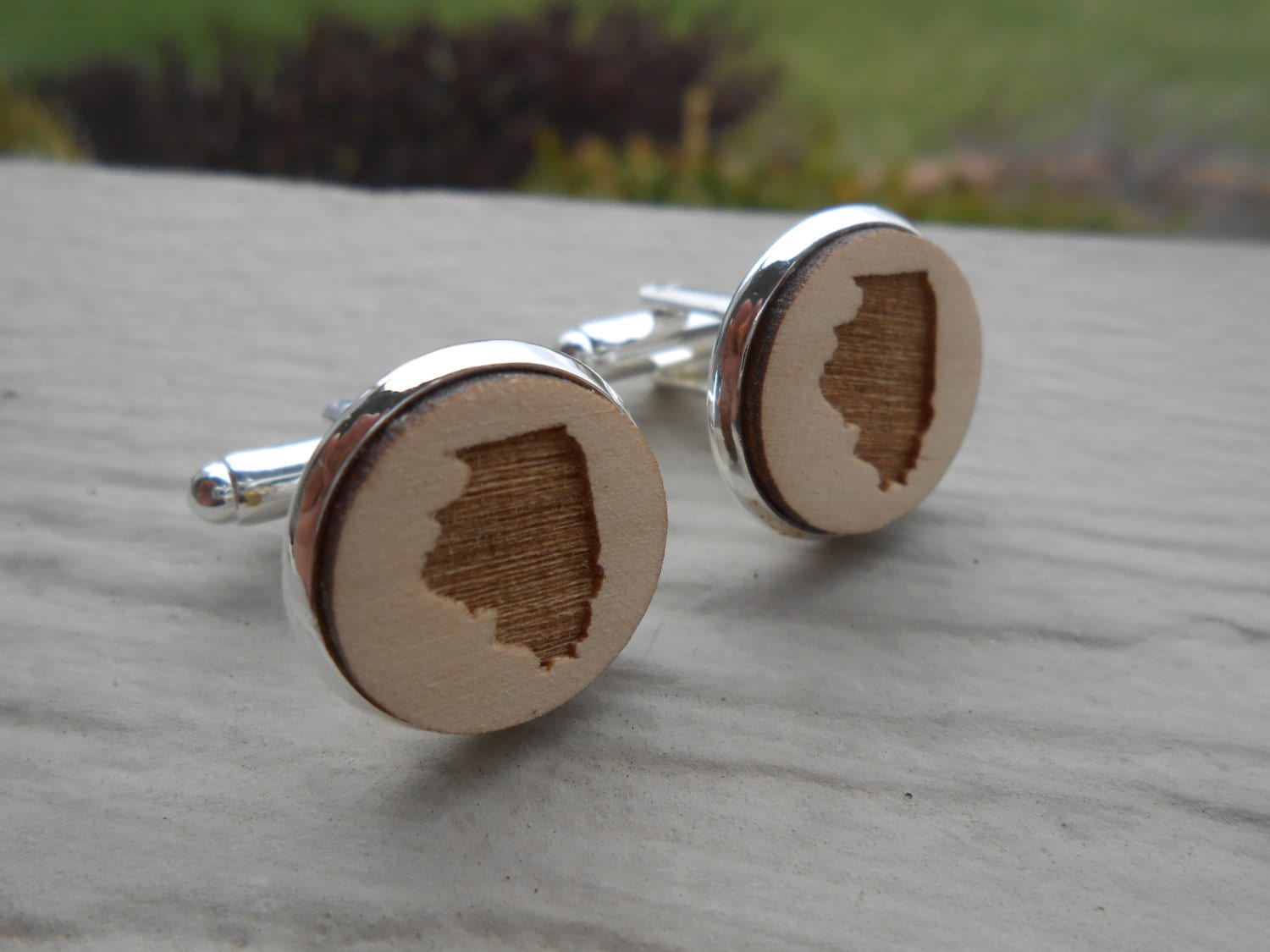 Cufflinks Illinois coin men United States Coin Collector Gifts,Dad Coin  Gift,Upcycled,mens gift accessories jewelry