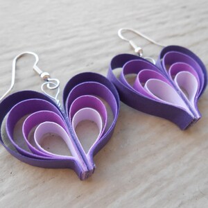 Purple Ombre Earrings. Gift, Mother&#39;s Day, First Anniversary, Birthday, Bridesmaids, Bridal. Lavender, Lilac.