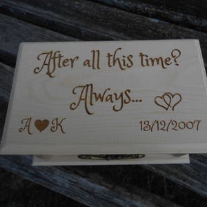 Personalized Ring Bearer Box: Engraved Wooden Wedding Chest