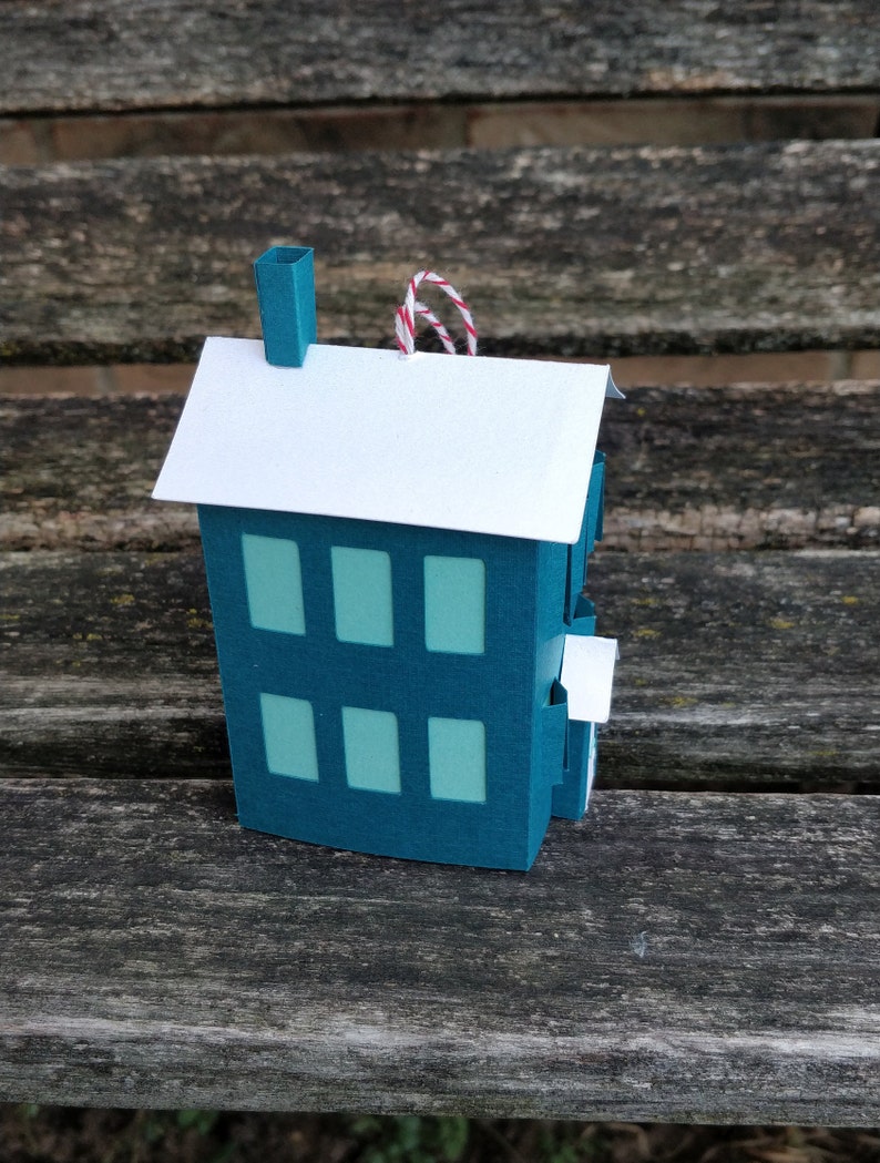 Holiday Christmas Decoration Paper House Ornament Paper House Ornament