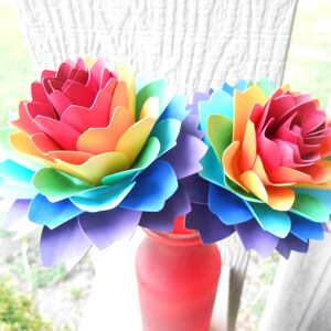 Dalias arcoíris. ROYGBIV. Boda, Regalo, Decoración, Aniversario, Cumpleaños, Orgullo Gay. lgbt imagen 7