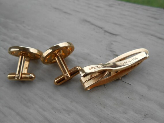 Set Fermacravatta E Gemelli In Oro Spazzolato Per Uomo - Accessori Eleganti Per Abiti, Matrimoni, Eventi Formali | Lunghezza 50 Mm