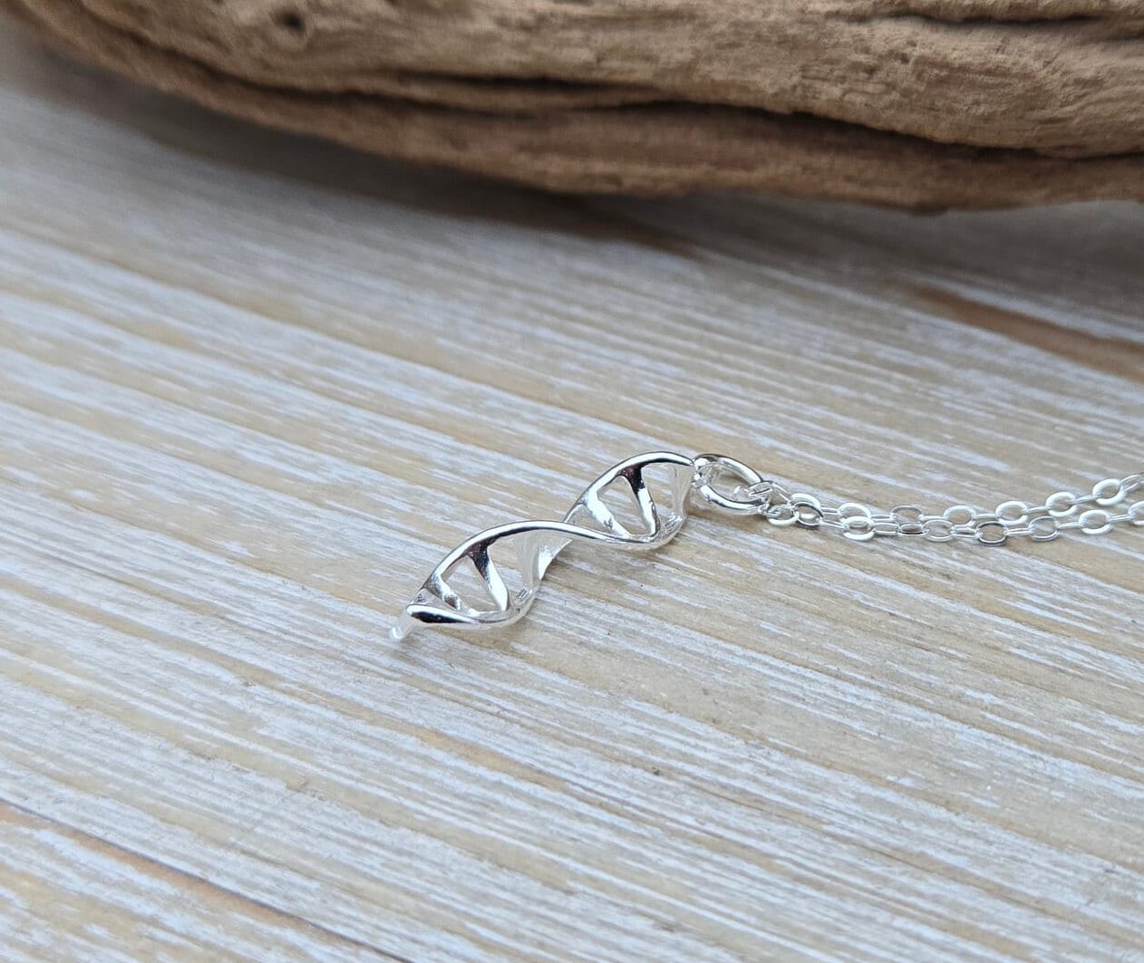 Sterling Silver DNA Necklace. Anniversary Gift, Birthday Gift