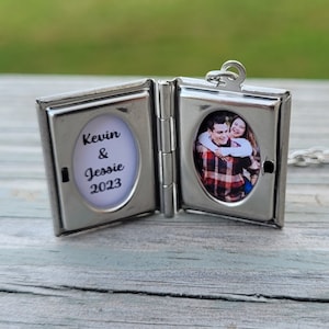 Custom Photo Locket. Book Locket. Gift For Kids, Anniversary, Birthday, Christmas. Gift For Her, Gift For Mom. First Anniversary Gift