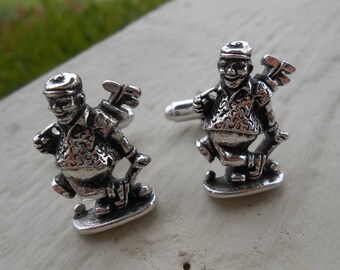 Vintage Golf Cufflinks. Wedding, Groom, Groomsmen, Father's Day Gift, Dad.