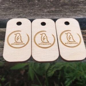 50 YOUR LOGO Tags. Custom Store Tags. Laser Engraved Wood. Custom Orders Welcome. image 8