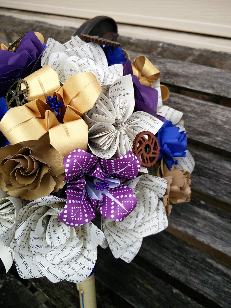 Custom Paper Flower Wedding Bouquets. You Pick the Colors Etsy