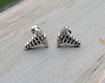 Caduceus Earrings. Silver. Nurse Gift, Doctor Gift, Mom, Anniversary Gift, Birthday Gift.