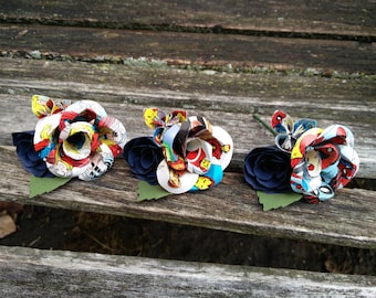 Comic Boutonnieres. Groom, Groomsmen, Buttonhole. Custom Orders Welcome.
