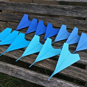 Paper Airplanes. CHOOSE COLORS & PLANES. Escort Cards, Wedding Decoration, Party, Birthday, Travel Wedding.