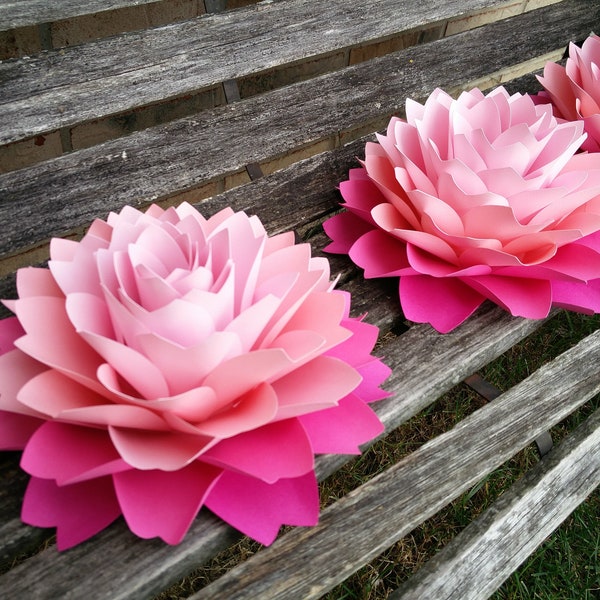 HUGE Dahlia Centerpiece Flowers. 10.5". Shower, Wedding, Gift, Decoration, Event, Table Decor, Large Paper Flower.