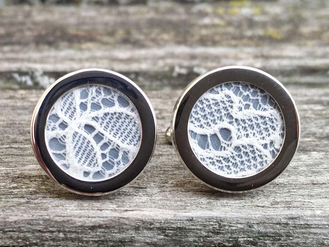 Wedding Dress Lace Cufflinks