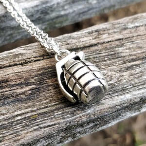 Grenade Necklace. Birthday Gift, Military Gift, Gift For Her, Gift For Him.