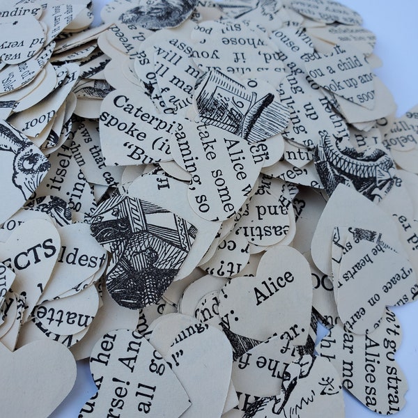 1000 Alice In Wonderland Confetti. Wedding Decoration, Table Confetti. Book Confetti. Custom Orders Welcome.