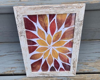 Konserviertes Blattfoto, 20 x 15 cm. Blätter des Flügel-Spindelstrauchs. Dekoration, Jahrestagsgeschenk, Geburtstagsgeschenk. Gepresste Blätter. Einzugsgeschenk. Geschenk für Sie.