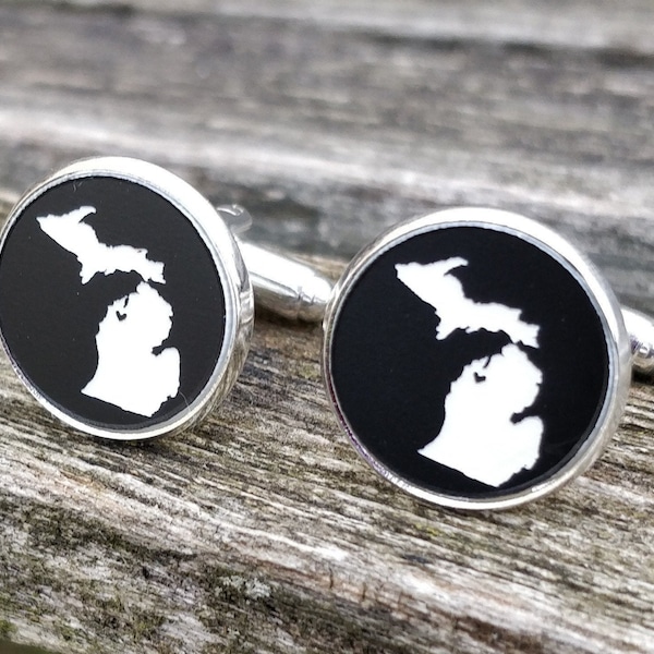 State Cufflinks. YOUR CHOICE!! Wedding, Groomsmen Gift, Dad.  Michigan, Ann Arbor, Wolverines, University