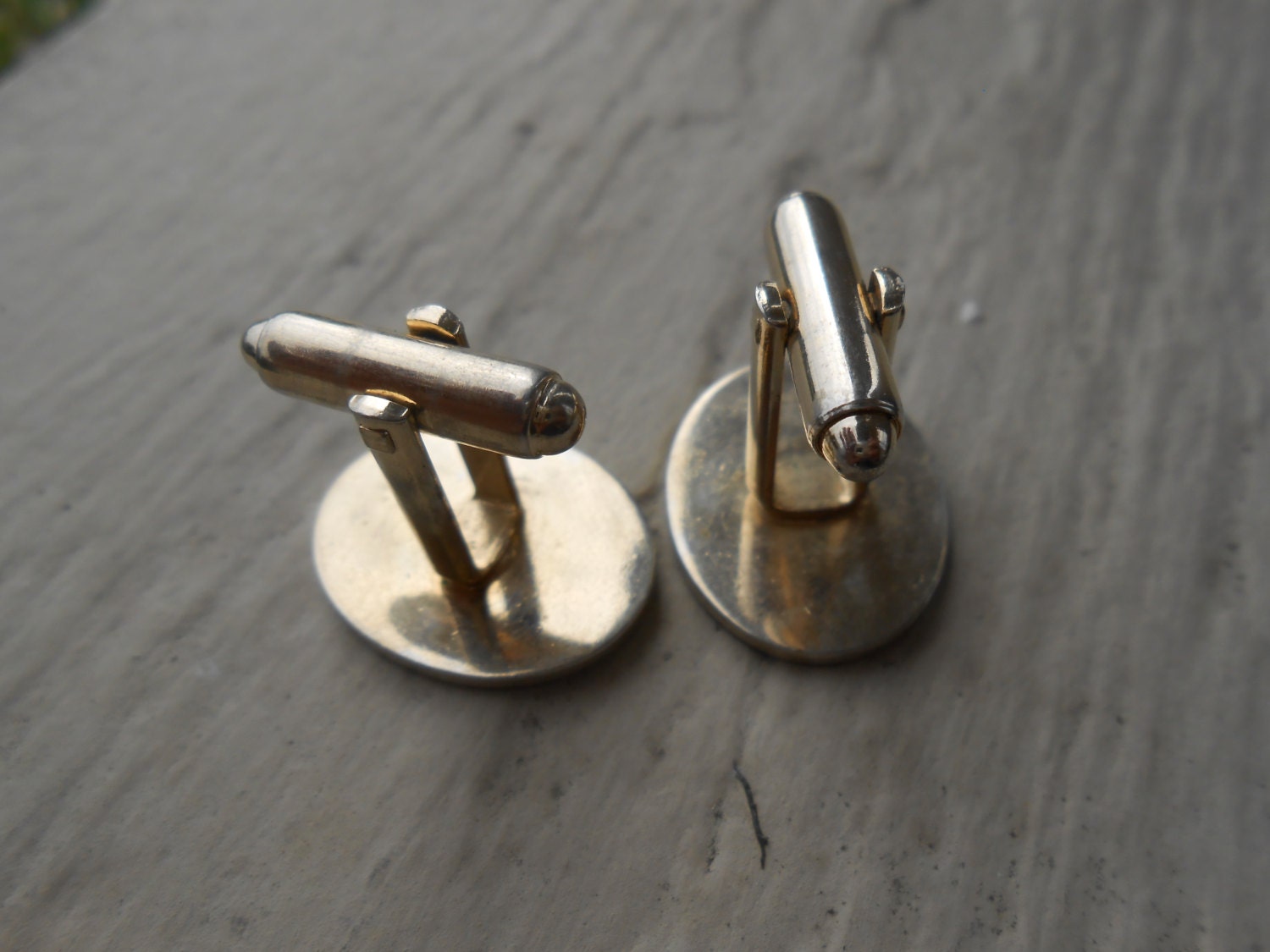 Boutons De Manchette Motif MOTO - Acier Inoxydable Argenté - Poids Env. 28g La Paire
