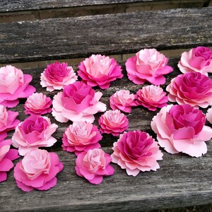 Cake Topper Flowers. CHOOSE YOUR COLORS. Weddings, Showers, Paper Flowers, Decoration. Silver Purple