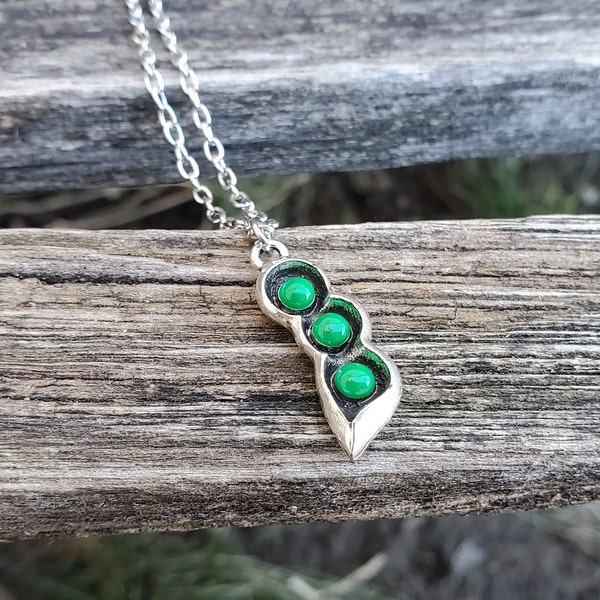 Peas In A Pod Necklace. Gift For Mom, Bridesmaids, Kids, Birthday, Christmas, Anniversary Gift. Peapod