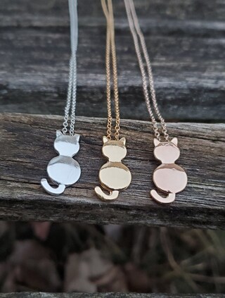Collana Con Ciondolo Gatto Nero Per Amanti Dei Gatti - Gioiello Divertente In Metallo Per Donna - Regalo Originale