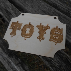 TOYS Sign. Laser Engraved Wood, Locker, Toy Box, Chair Sign, Cubby ...