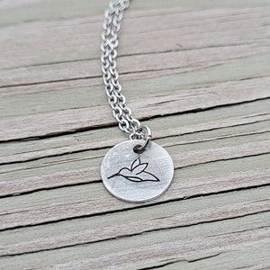 Hummingbird Necklace. Hand Stamped. Gift For Birthday, Christmas, Gifts For Her, Gift For Mom. Hummingbird Jewelry.