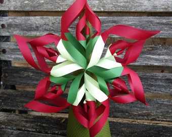 Christmas Tree Topper. CHOOSE YOUR COLORS. Twisted Star, Rustic Decoration, Holiday. Table Decoration.