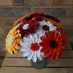 Gerbera Daisy Bouquet, YOUR CHOICE of COLORS. Paper Flowers. Centerpiece, Wedding, Anniversary, Birthday, Mother&#39;s Day, Gift