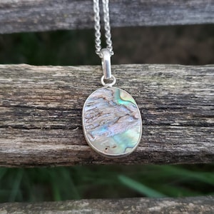 Abalone Necklace. Birthday Gift, Anniversary Gift. Gift For Mom. Abalone Pendant