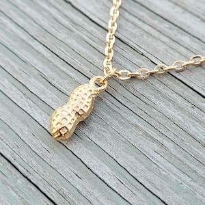 Peanut Necklace. Gift For Her, Bridesmaid, Mom, Anniversary Gift. Birthday, Funny Gift. Angel Wing, Raven Wing